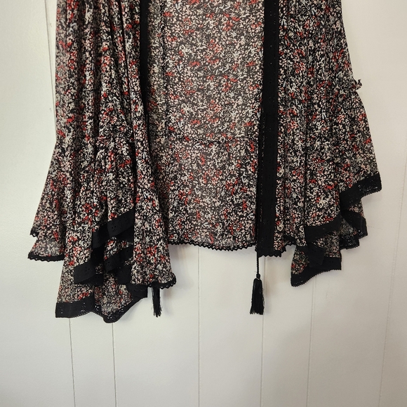 Free People Size Large Lola Floral Cardigan Kimono - Picture 4 of 5